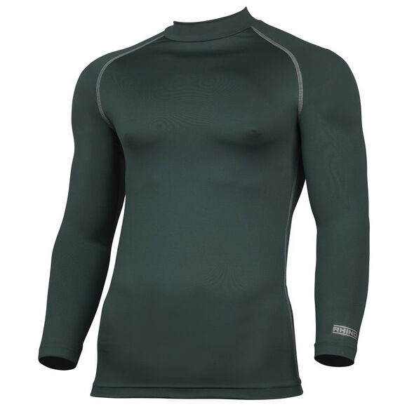 Rhino Mens Thermal Underwear Long Sleeve Base Layer Vest Top / Bottle Green - Picture 3 of 3